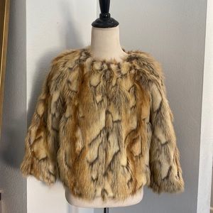 Michael Michael Kors Faux Fur Cropped Jacket